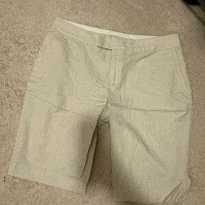 Classic Tan/white stripe Women's Shorts banana republic size 12